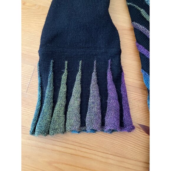 ANGEL by Sabri Ozel Knitted Multicolor open front Cardigan Sweater Top L - Picture 12 of 12